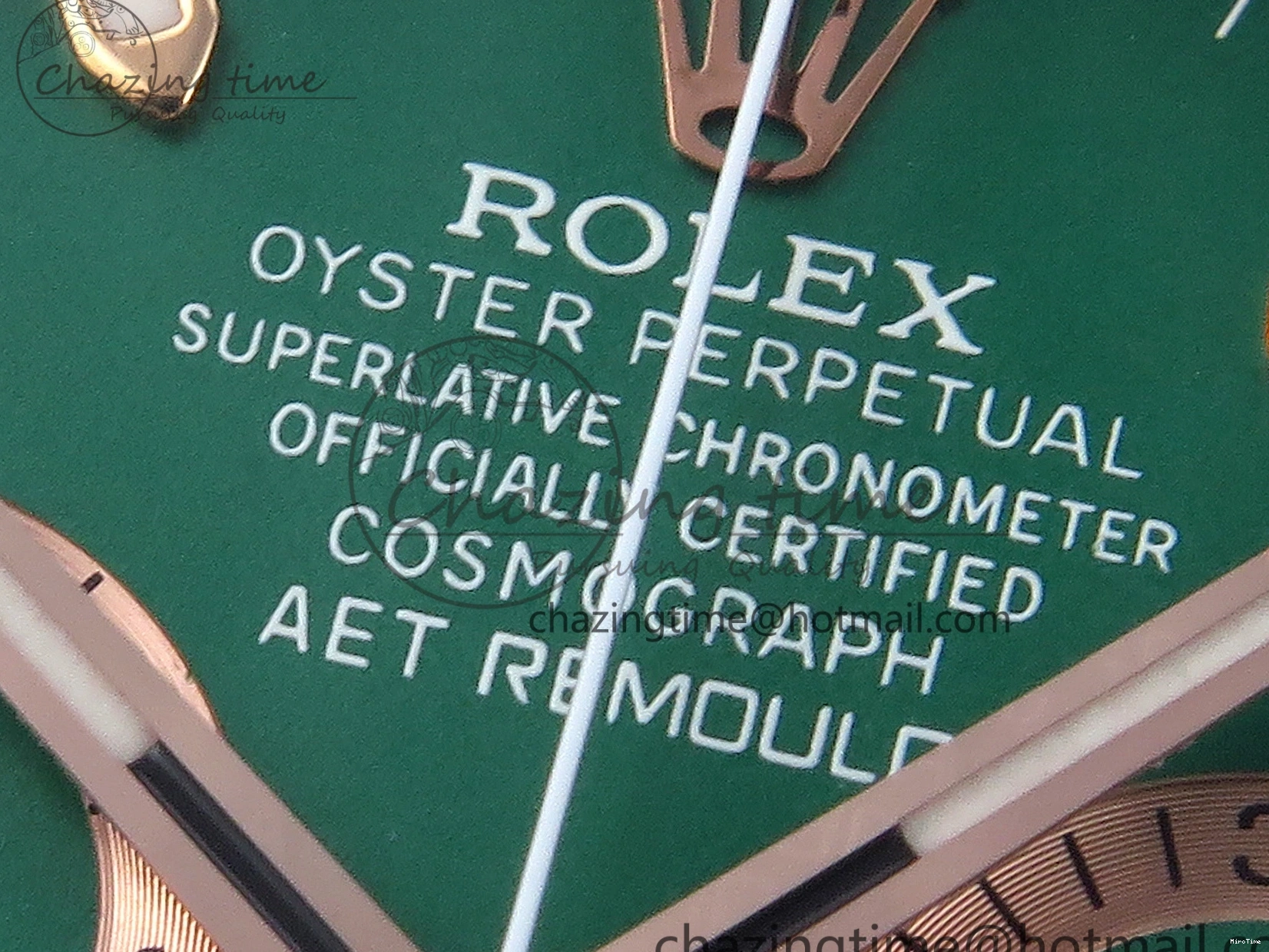 MiroTime 0203 MoistureWicking Daytona AET White Ceramic Case and Bracelet Green Dial SA4130 V 1891